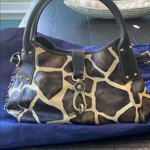 Dooney & Bourke giraffe print leather bag